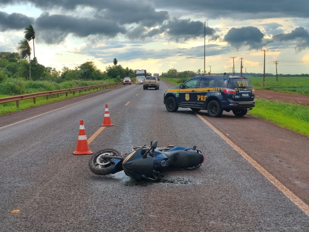 Motociclista morre em acidente na BR-163: tragédia em Rio Brilhante