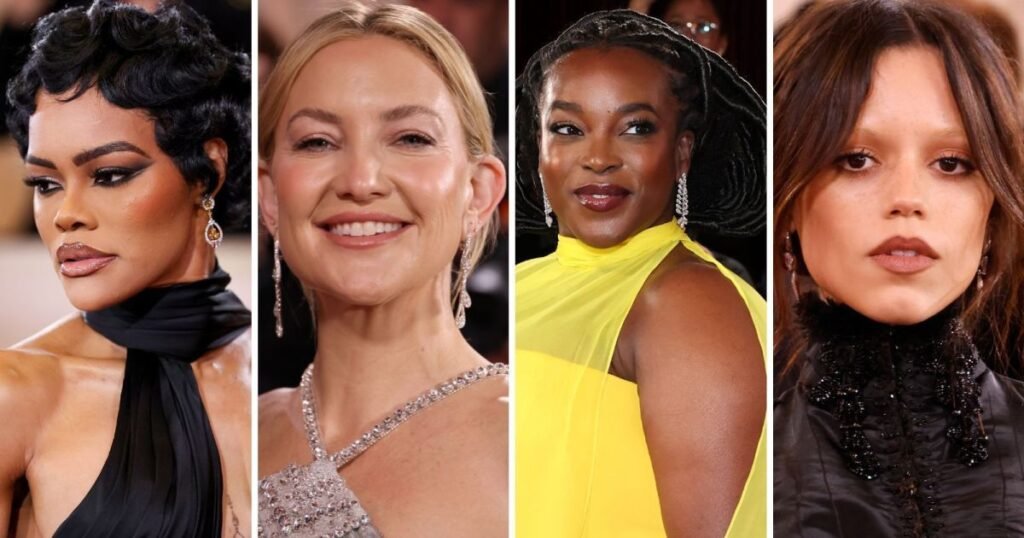 Batom marrom, pele glow, coques e mais: as belezas do Globo de Ouro