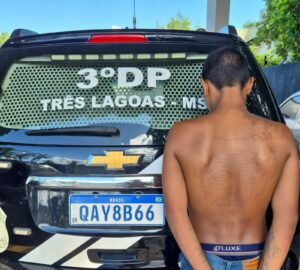 Homem preso por roubos a mulheres em Três Lagoas, 17 de março