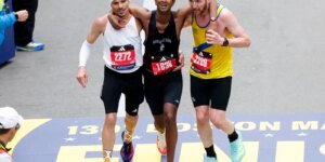 Brasileiro vira manchete por ato de empatia na Maratona de Boston