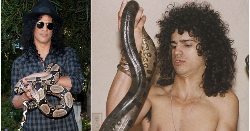 Paixão por cobras? Saiba como foi a visita de Slash ao Butantan há 34 anos