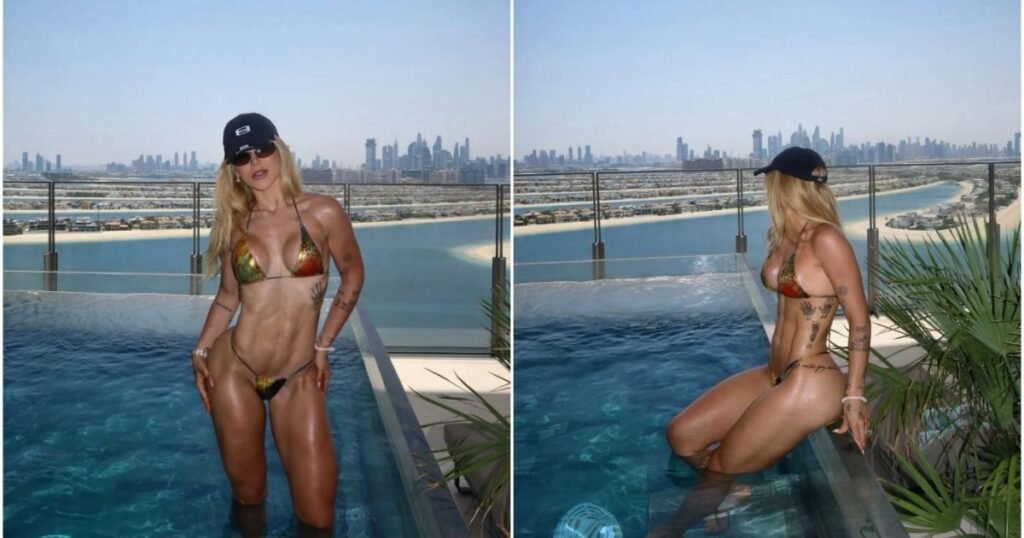 Virginia Fonseca posa de biquíni em Dubai: "Antes de virar camarão"