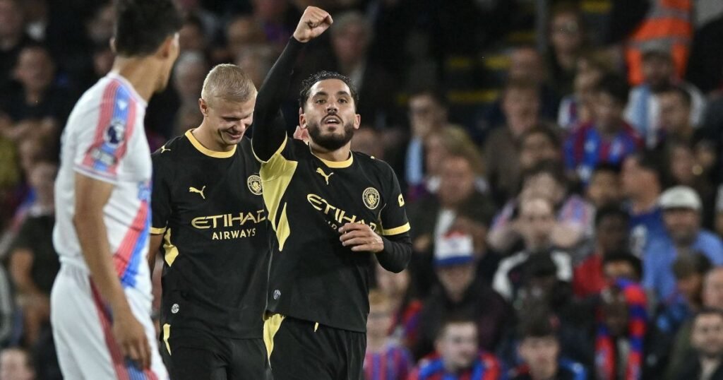 Haaland e Cherki brilham, e Man City goleia Palace pela Premier League