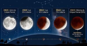 Não durma cedo: Hoje é dia de virar a madrugada para observar um raro eclipse lunar no Brasil que deixará a Lua vermelha