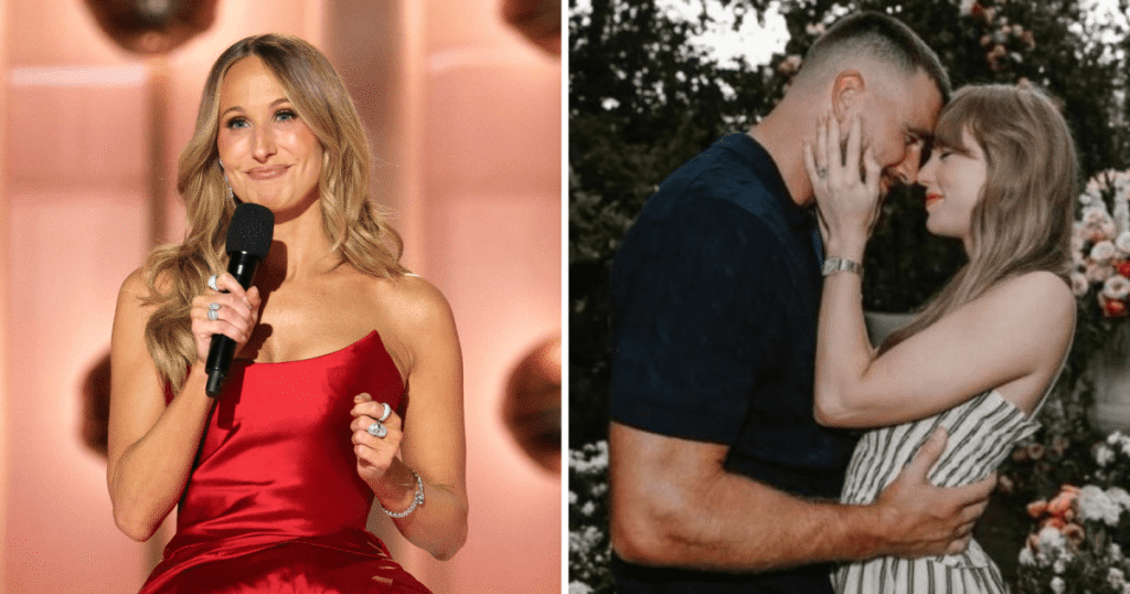 Nikki Glaser entrega "segredos" de casamento de Taylor Swift e Travis Kelce